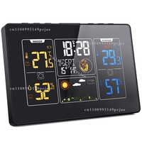 WCS-Weather Station Wireless Indoor Outdoor With Clock, Digital Home Weather Thermometer, Forecast Station With Temperature