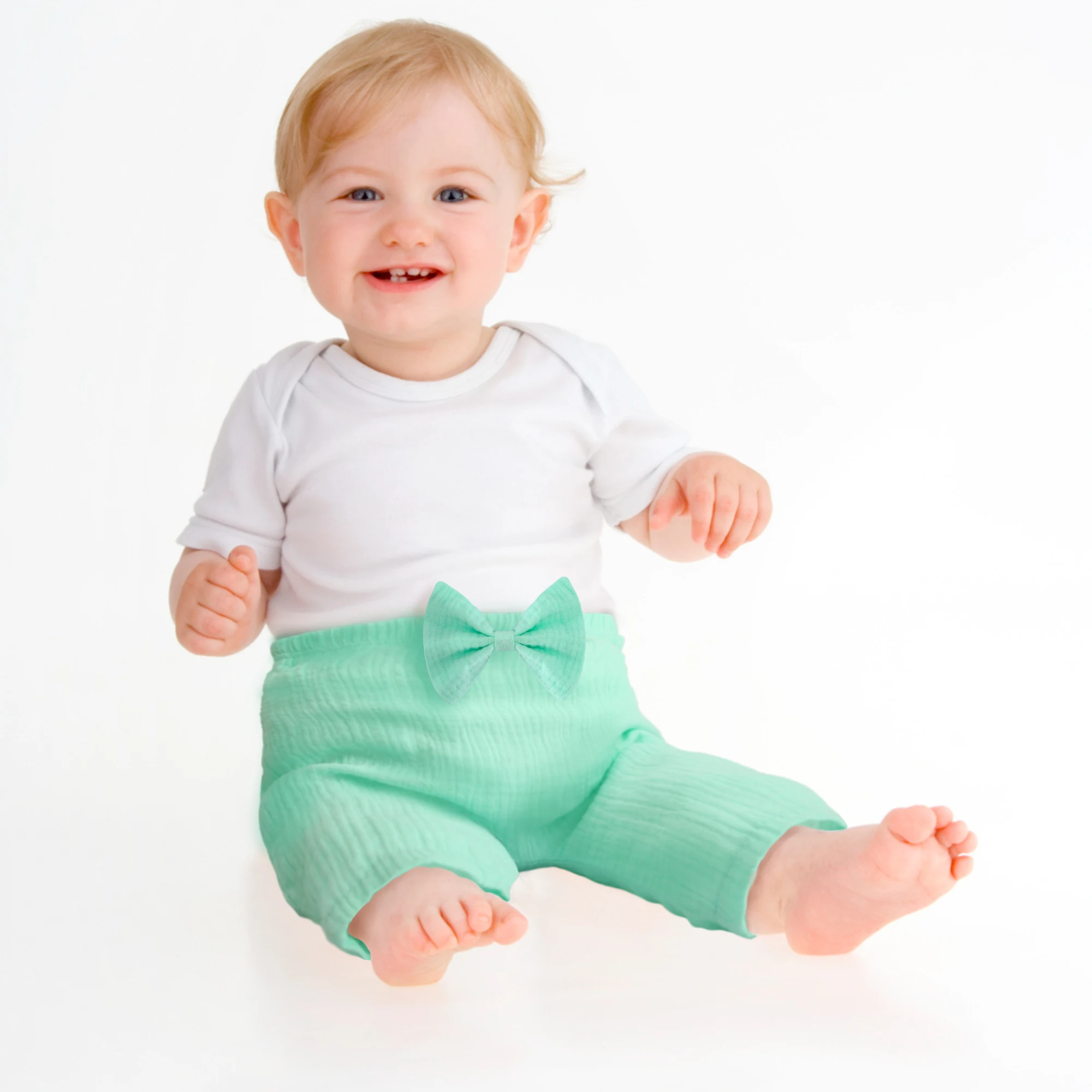 6er-Pack Babyhosen, Musselin-Jogginghosen und Baby-Jogginghosen für Jungen und Mädchen, weiche Bio-Baumwolle, einfarbig