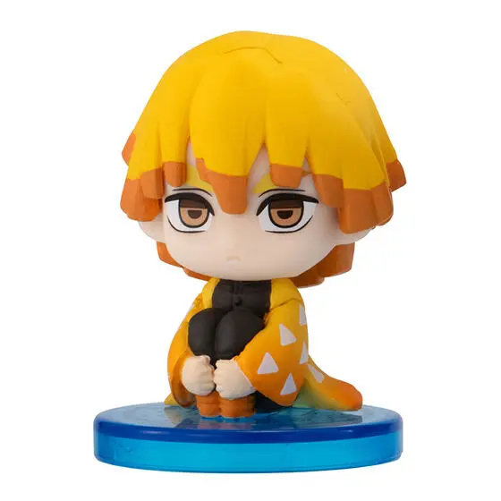 Bandai demon slayer infinito castelo série agatsuma zenitsu giyuu figuras de ação modelo ornamento gashapon bola oficial genuíno