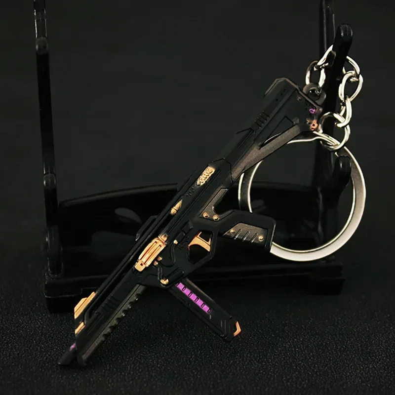 8cm Valorant Weapon Keychain Prelude To Chaos Stinger Model Samurai Sword Exquisite Desktop Decoration Collections Display Toys