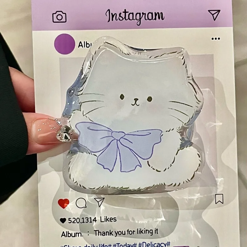 

Корейский милый котенок для телефона Magsafe, магнитная подставка Griptok для iPhone, забавный складной чехол для беспроводной зарядки, держатель