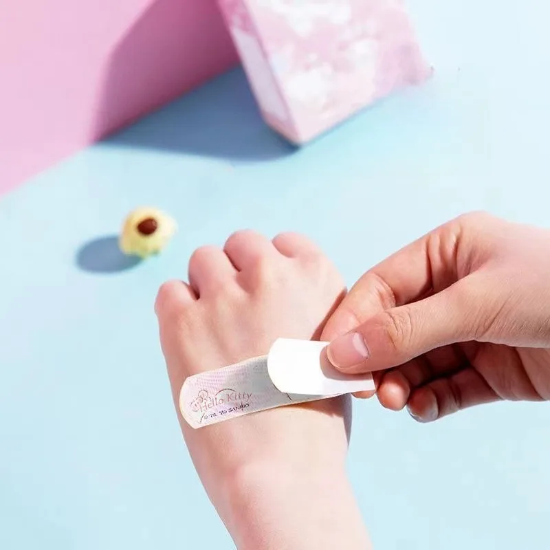 Sanrio Hello Kitty Adhesive Bandage Cartoon Anime Action Figures My Melody Cinnamoroll Q Figural Cute Medical Product Decoration