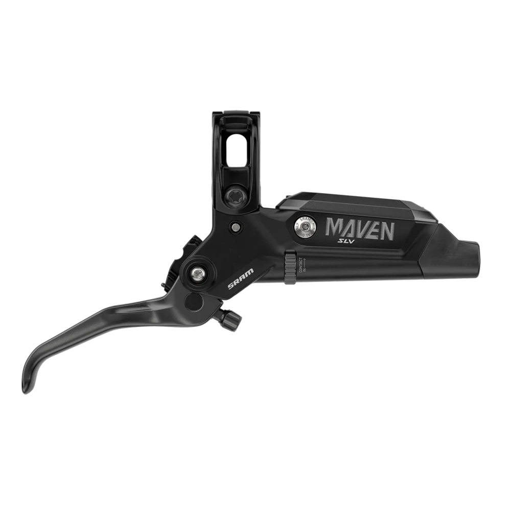 SRAM Maven Silver Hydraulic brake Swinglink for signature SRAM lever feel 18 and 19.5-millimeter pistons for best-in-class power