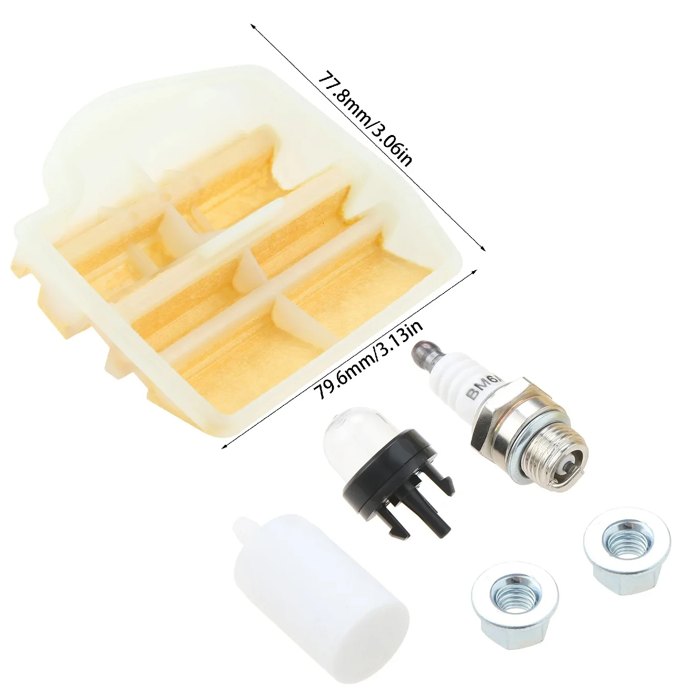 Chainsaw Fuel Air Filter Tune Up Kits for Husqvarna 445 450 445e 450 Rancher 450e II 450 II Series 544080803 503443201 531309681