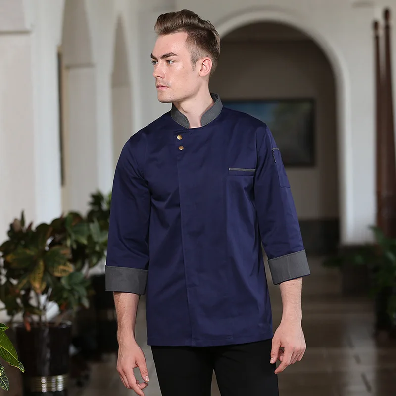 

C525 Chef's Long Sleeve Professional Head Chef Uniform Restaurant Hotel Kitchen Coat Chef Jacket Chef Coat Chef Clothes