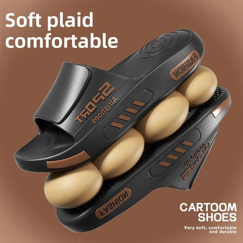 المألوف حجم كبير شبشب رجالي الصيف وصول جديد لينة سميكة القاع إيفا الانزلاق على أحذية المنزل غير رسمية المضادة للانزلاق ملابس خارجية
