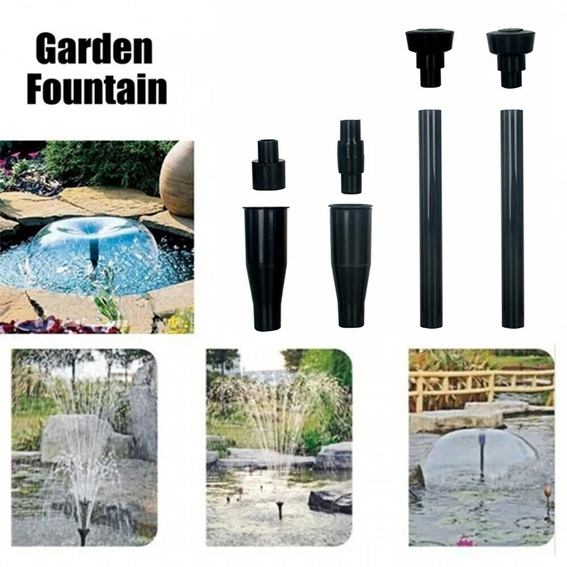 8/10Pcs Fountain Water Pump Nozzle Set Adjustable Height Waterfall Spray Head For Garden Pool Pond Submersible Aquarium Supplies