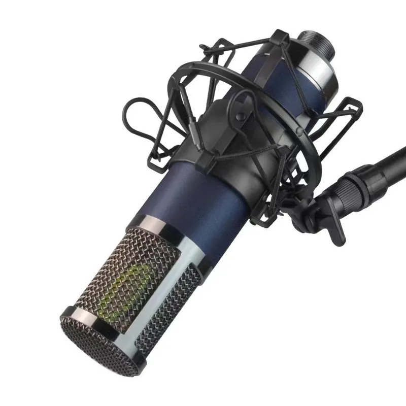 Microfone capacitivo ao vivo, microfone condensador de diafragma grande, microfone ao vivo de 34 núcleos, microfone para gravação com placa de som ao vivo