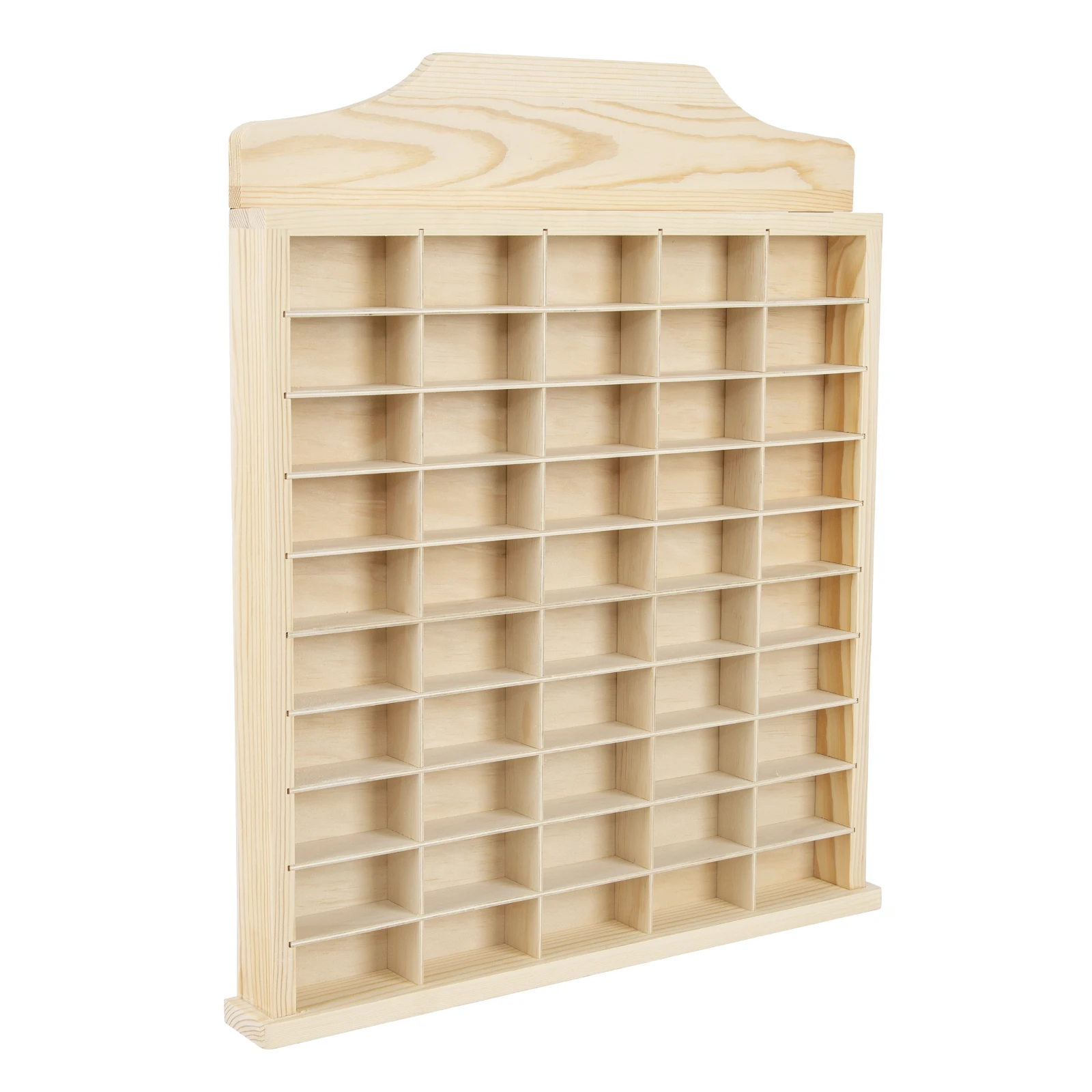 

50 Grids Wall Mounted Toy Car Model Display Cabinet Matchbox Irregular Wooden 1:64 Model Storage Rack Organizer Home Decoration