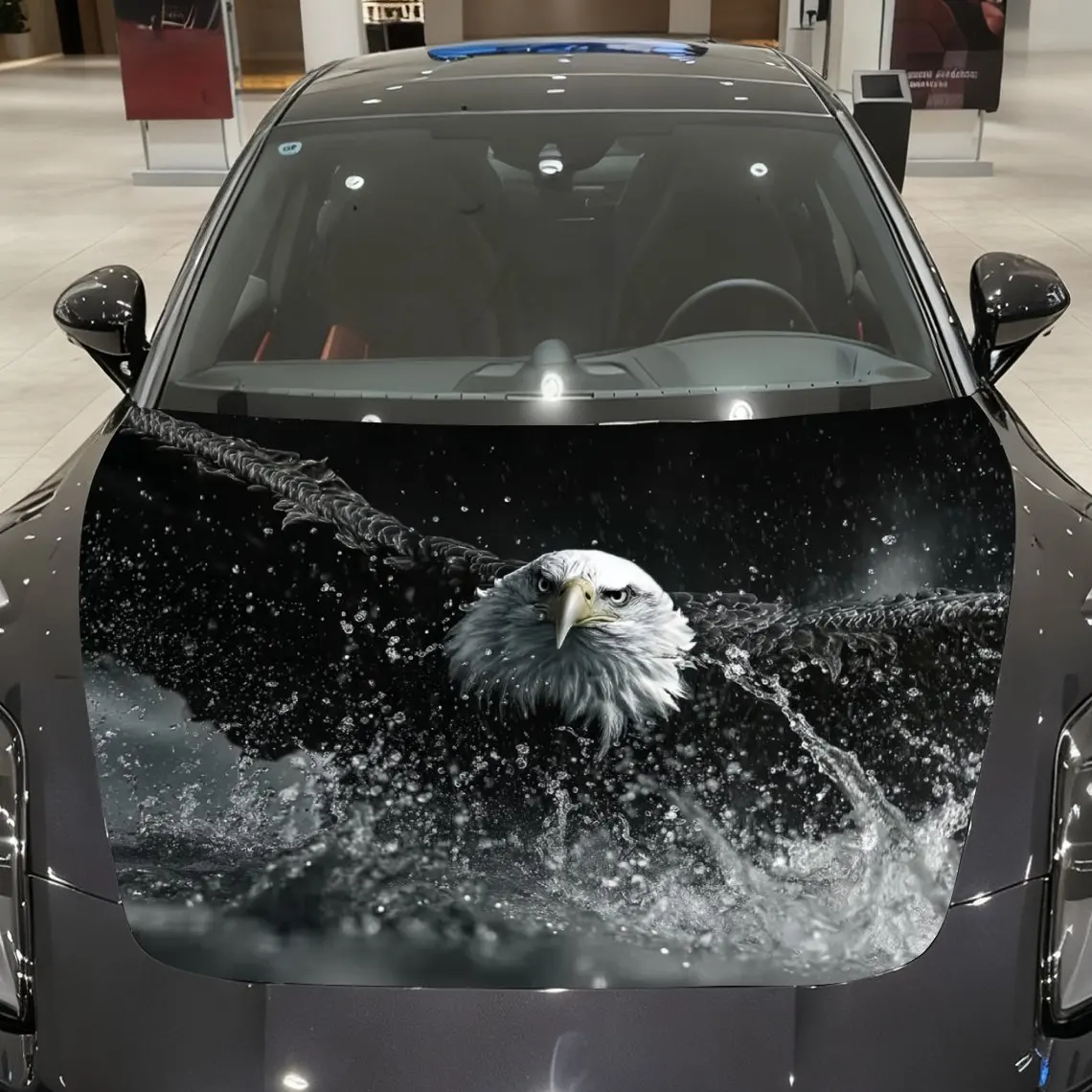

Bald Eagle Car Hood Sticker, Durable PVC Vinyl Film Suitable For Most Vehicles, Hood Protection Film Gift, Car Parts | Realistic