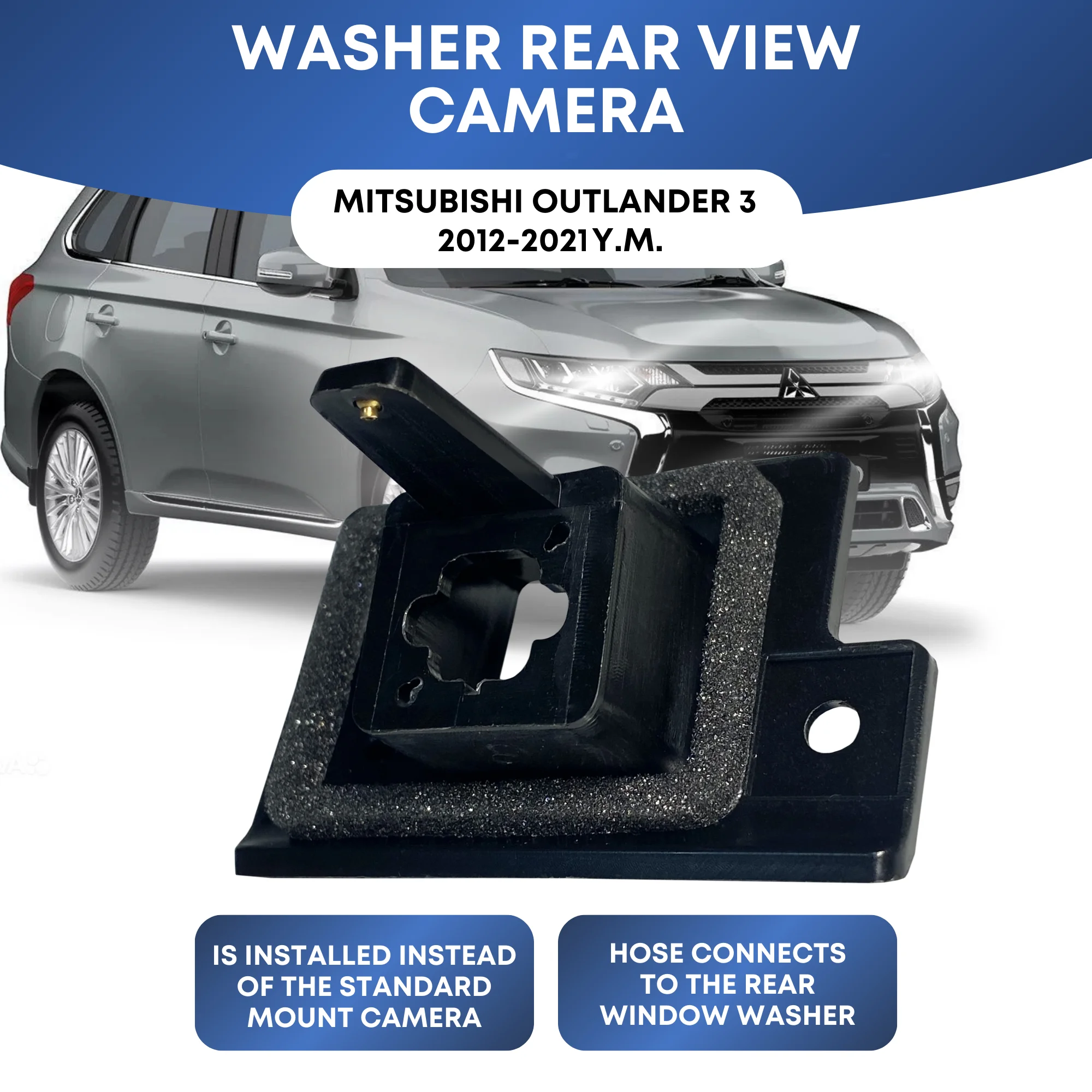 For Original Mitsubishi Outlander 3 2012-2022 Car Parking Assist Rear View Camera washer automatical cleaner