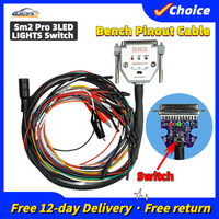 SM2 PRO 3LED LIGHTS Switch Cable for SM2 PRO J2534 Boot Bench DB25 Pinout Read and Write ECU BATT VCC KLINE CAN-L CAN-H