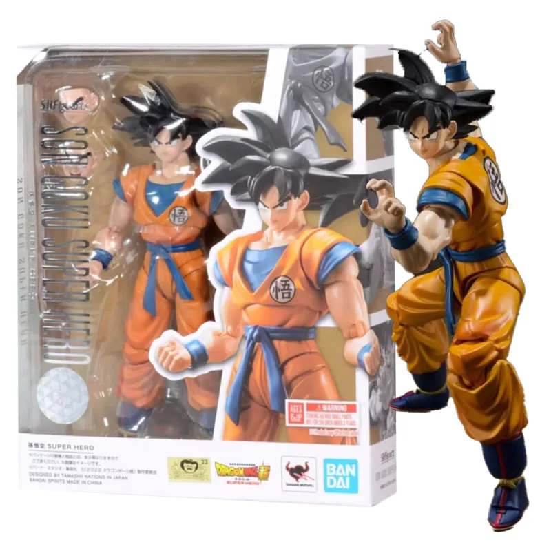 

Bandai Genuine Figure Dragon Ball Model Kit Anime Figures SHF Son Goku Super Hero Collection Model Action Figure Children Toys