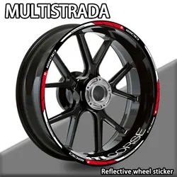 Acessórios da motocicleta reflexivo adesivo de roda dentro do cubo decalques aro fita listra para ducati multistrada 1260 1200 1200 s