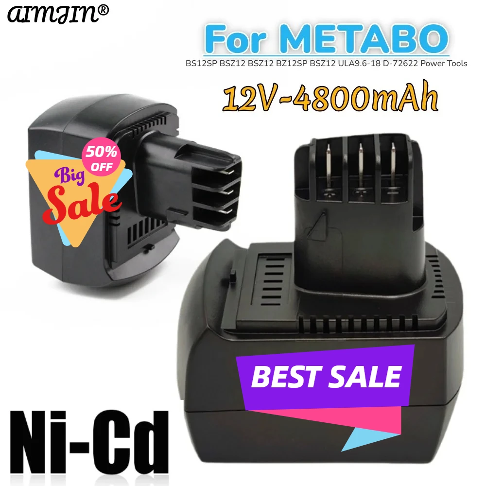 

Аккумулятор Ni-MH 12В 4800мАч для электроинструментов Metabo BZ12SP, BS12SP, BSZ12 Impuls, BSZ12 Premium