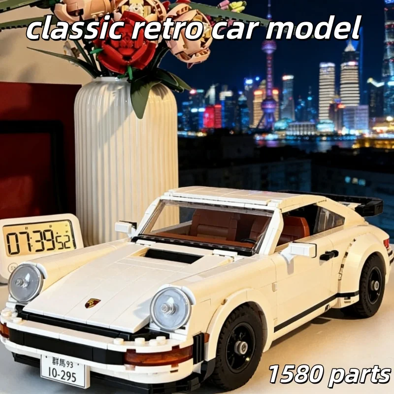 

Technical Retro Building Block Car Model 911 2-in-1 Racing Car Model Kit Creative DIY Toy Gift for Adults and Teens
