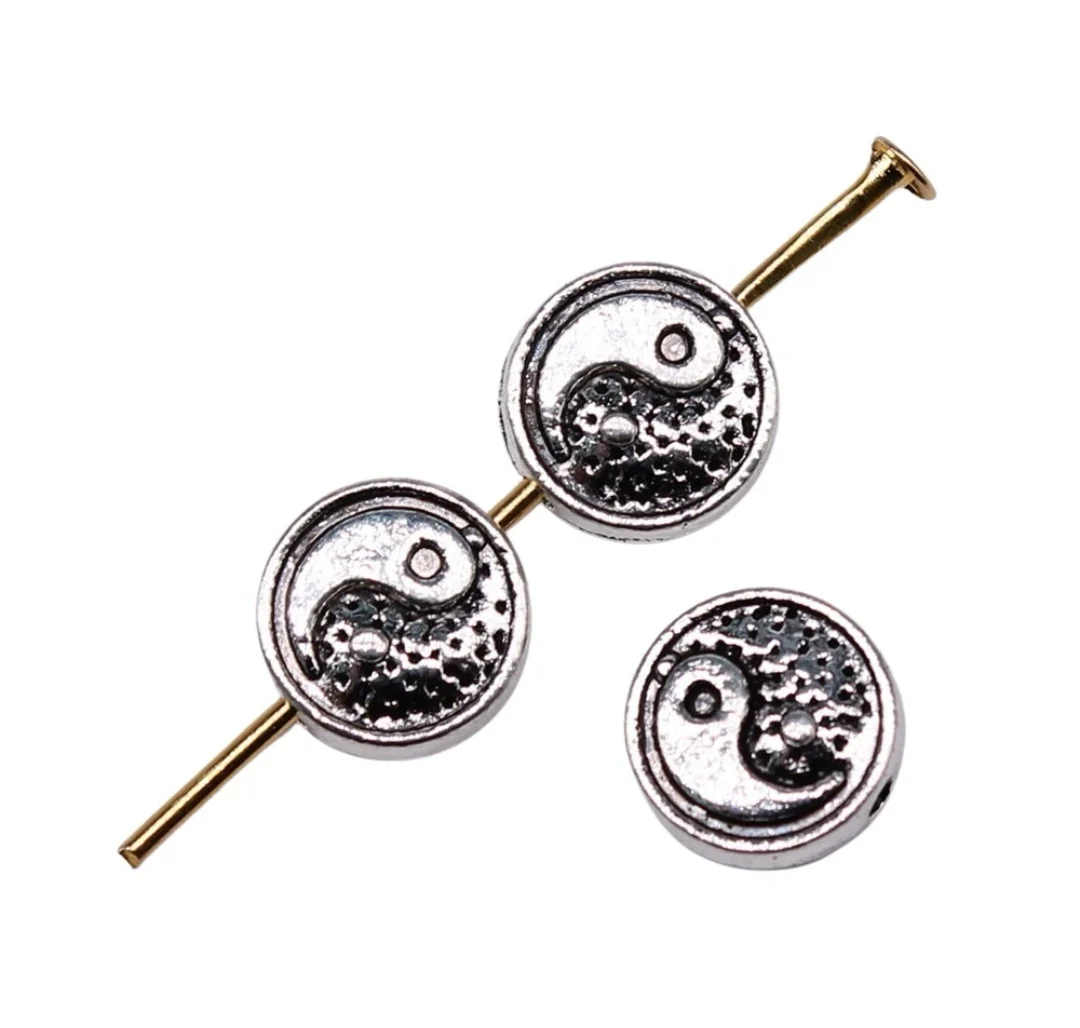

45pcs 8x8mm Zinc alloy metal tibetan silver plated bead T0951 for jewelry making