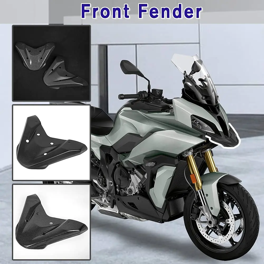 

Motorcycle Front Fender Beak Nose Cone Extension Cover Extender Cowl for BMW S1000XR 2020 2021 2022 S1000 XR Accessories Carbon