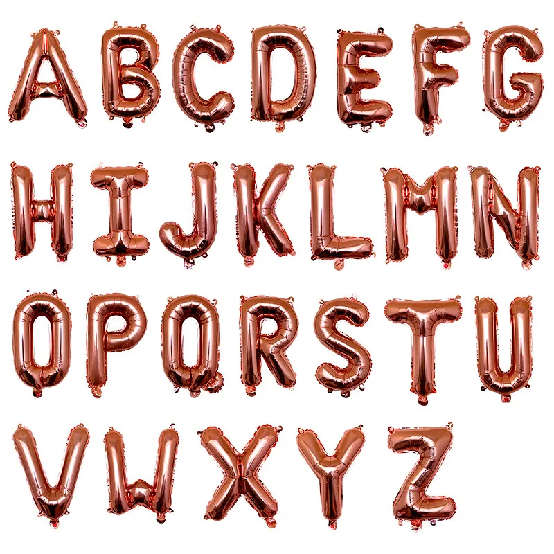 16 32 Inch Foil Letter Balloons A-Z Air Helium Alphabet Balloon Figures Happy Birthday Wedding Decorations Adult Name Baloon