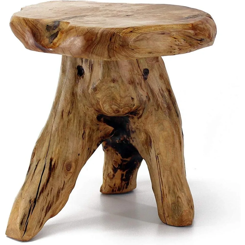 

Natural Cedar Stump Stool, 14" End Table, Live Edge Side Table, Plant Stand, Small Nightstand, Mushroom Stool for Living Room,