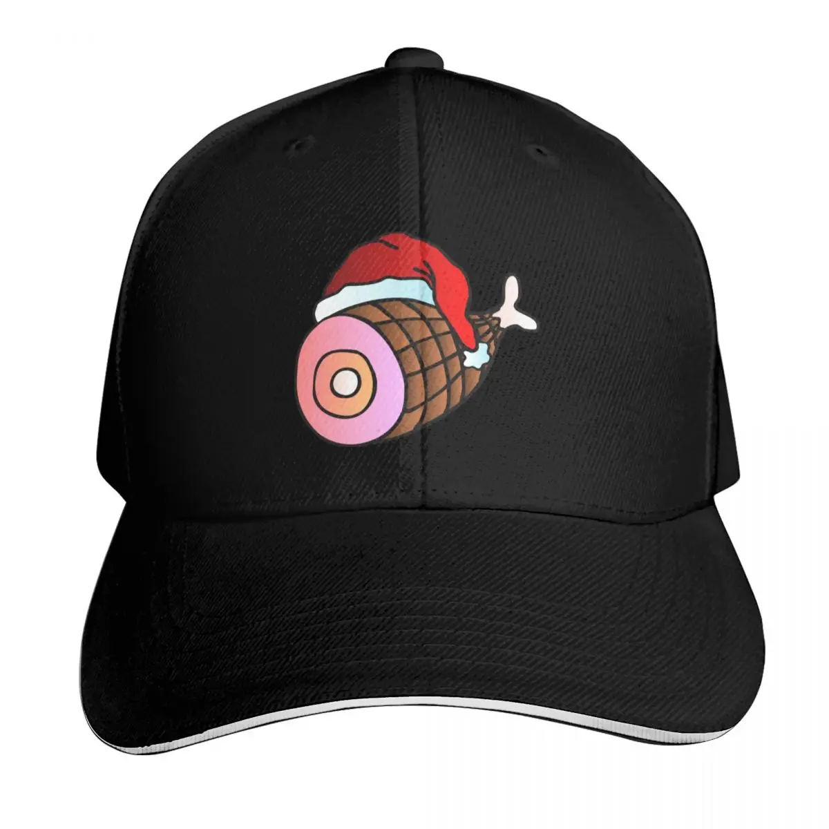 Christmas Santa Hat Ham Baseball Cap Six Panel Structured Crown Sun Protection UPF 50+ Breathable Mesh Back