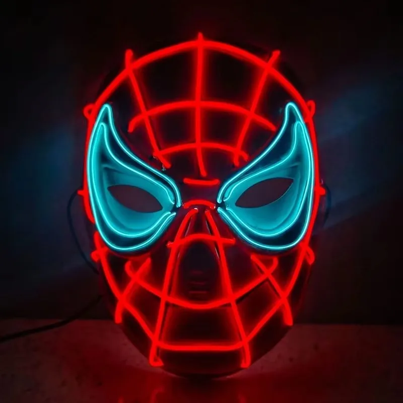 Marvel The Avengers Hulk Spiderman  Creative personality luminous mask cosplay Halloween masquerade props children's toys gifts