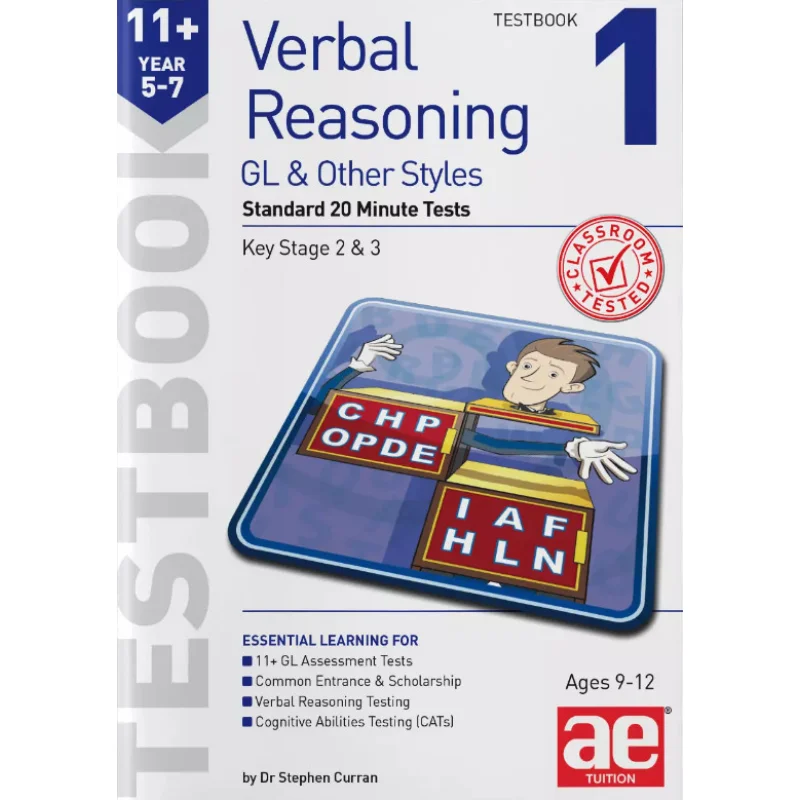 

11 Verbal Reasoning Year 57 GL Other Styles Testbook 1 Standard 20 Minute Tests Stephen C Curran 9781911553656