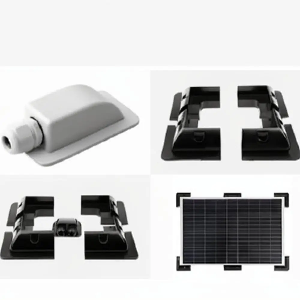 Solar Panel Mid Clamp Aluminum Fastener Photovoltaic System Bracket Connector Hardware Roof Ground Mount Structural Support Part