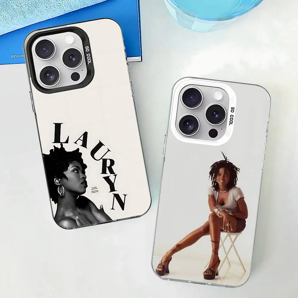 Singer L-Lauryn H-Hill Handyhülle für iPhone 17 16 15 14 13 12 11 Pro Max Plus Farbige Stoßfeste Rückseite Silberne Abdeckung