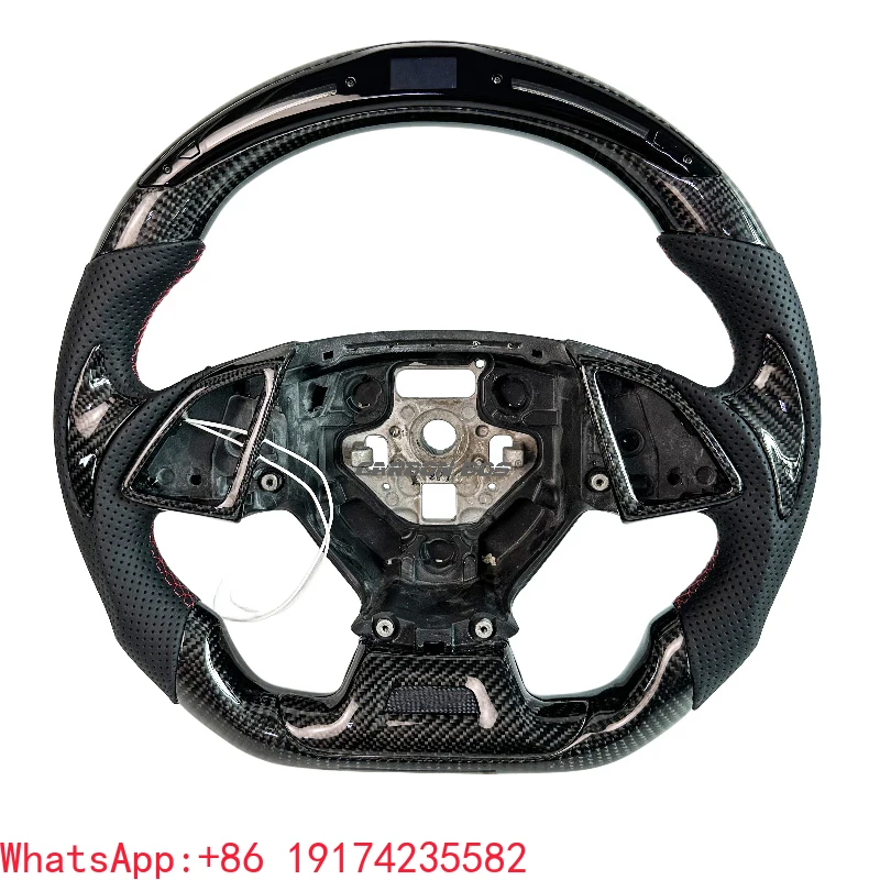 

Private Custom Sports Racing Edition LED Alcantara Real Carbon Fiber Steering Wheel for Chevrolet Camaro CA ROC7 CA Ross OEM