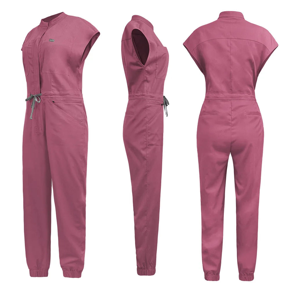 Vendita all'ingrosso Abbigliamento medico Scrub Uniforme Donna Manica corta Scrub Tuta Abbigliamento medico ospedaliero Uniformi scrub con tasca