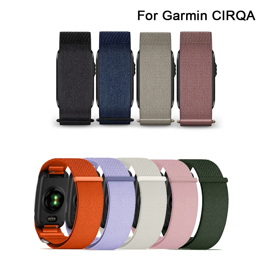 Pulseira Esportiva para Garmin CIRQA Smart Band Fitness, Ajustável, de Nylon Trançado, Leve e Respirável, Acessórios para Pulseira de Pulso