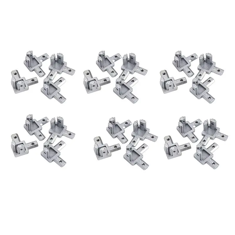 Top Sale 3-Way End Corner Bracket Connector For T Slot Aluminum Extrusion Profile 2020 Series (Pack Of 24, With Screws)