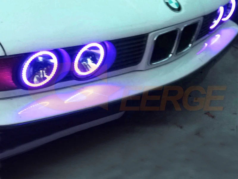 For BMW E30 E32 E34 RF Remote Bluetooth-Compatible APP Multi-Color Ultra Bright RGB LED Angel Eyes Halo Ring Kit