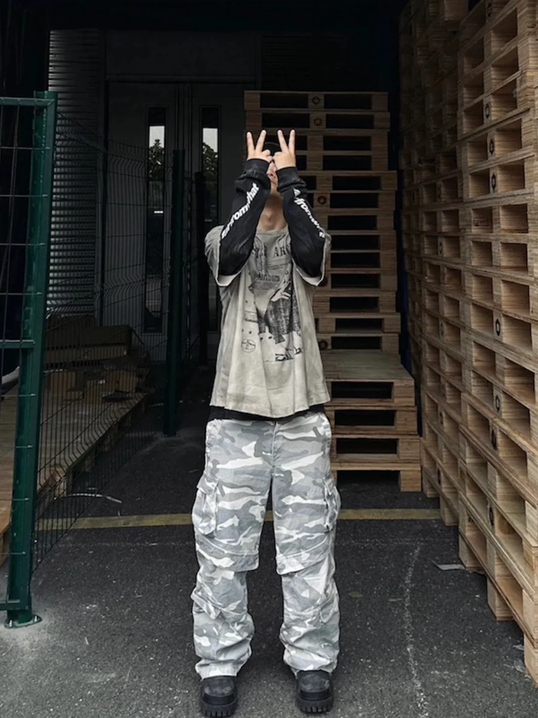 

American High Street Camouflage Pants Men's Loose Long Trousers Multi-ket Workwear Sle Faionable Youth Casual Pants