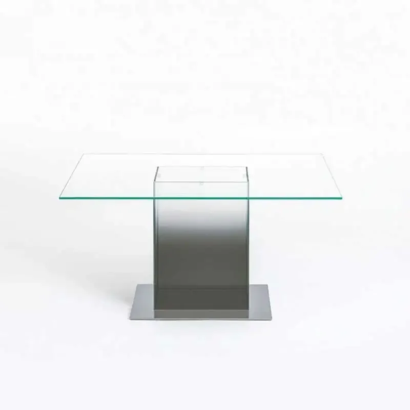 

Italian minimalist glass rectangular dining table household negotiation conference table art gradual change small apartment