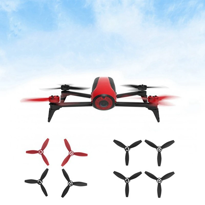 4PCS Suitable For Parrot Bebop 2 Drone Propeller Blades Drone Replacement Accessories Black+Red