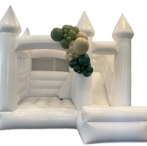 White Wedding Bounce House Inflatable Bouncy Castle Jumper inflatable white castle