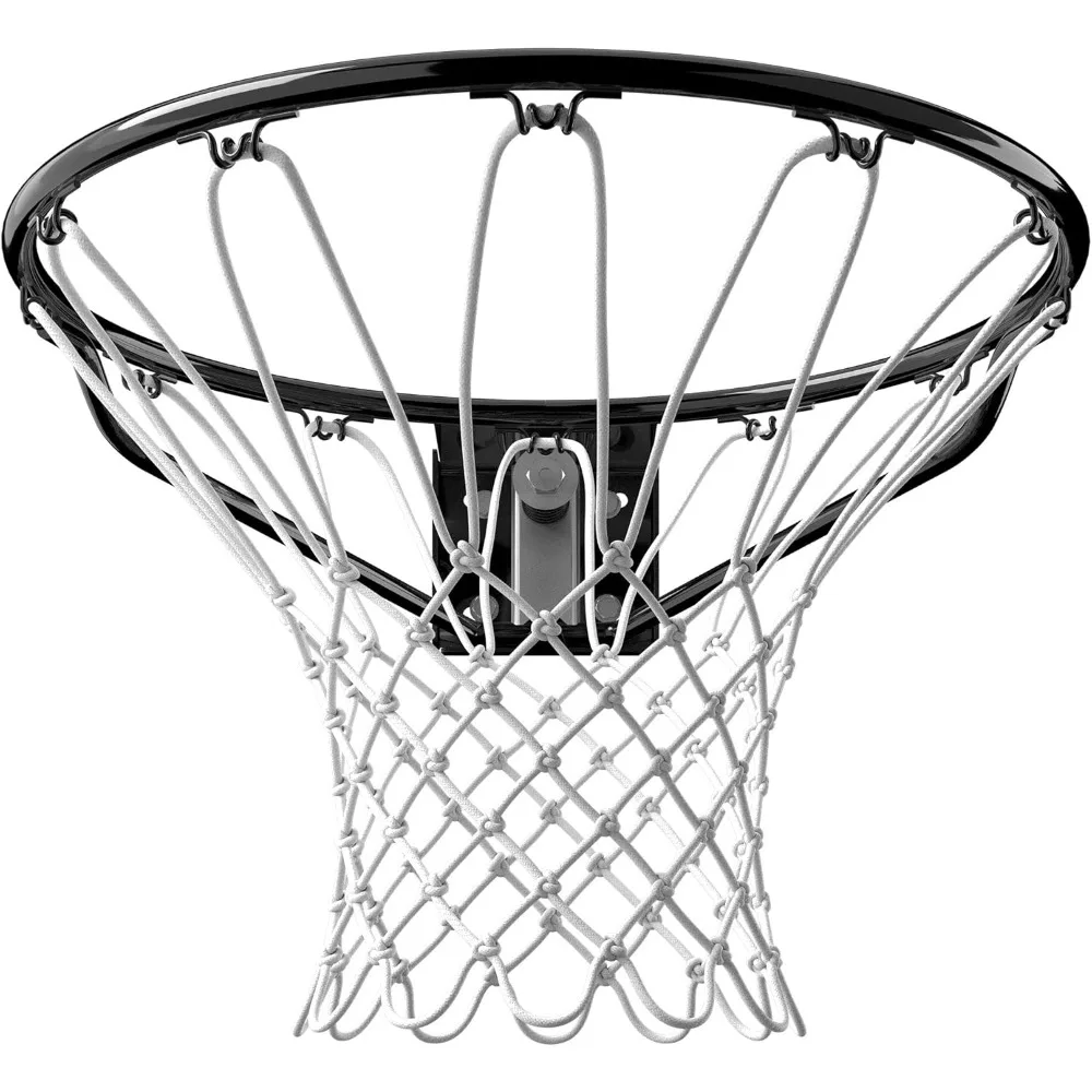 Professional 18" Steel Basketball Rim with Net | Fixed/Breakaway Options | Durable Indoor/Outdoor Hoop Replacement