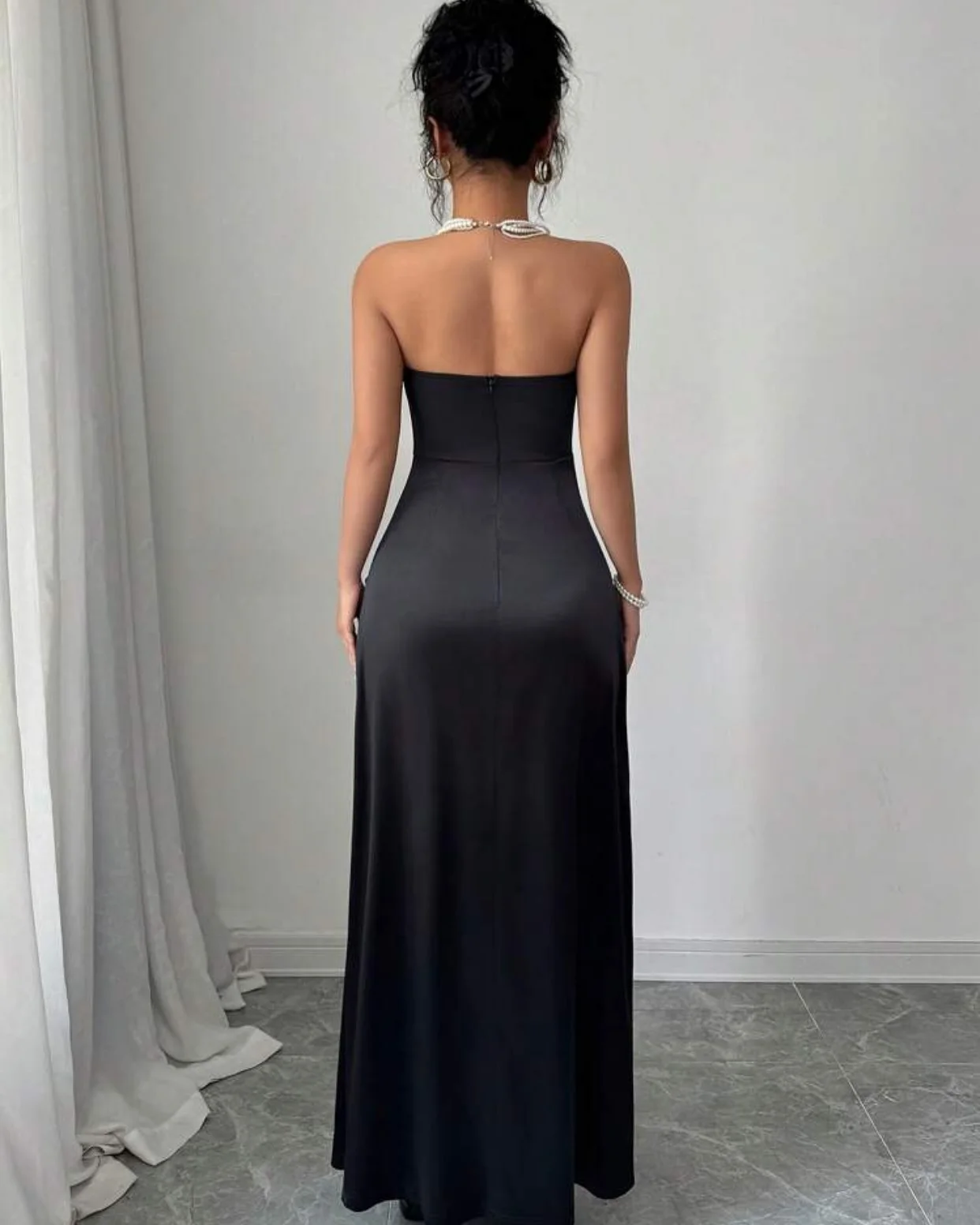 Personalizado arábia saudita vestido de noite cetim plissado flor brilhante frisado sem costas tornozelo comprimento vestidos de baile banquete vestidos de festa