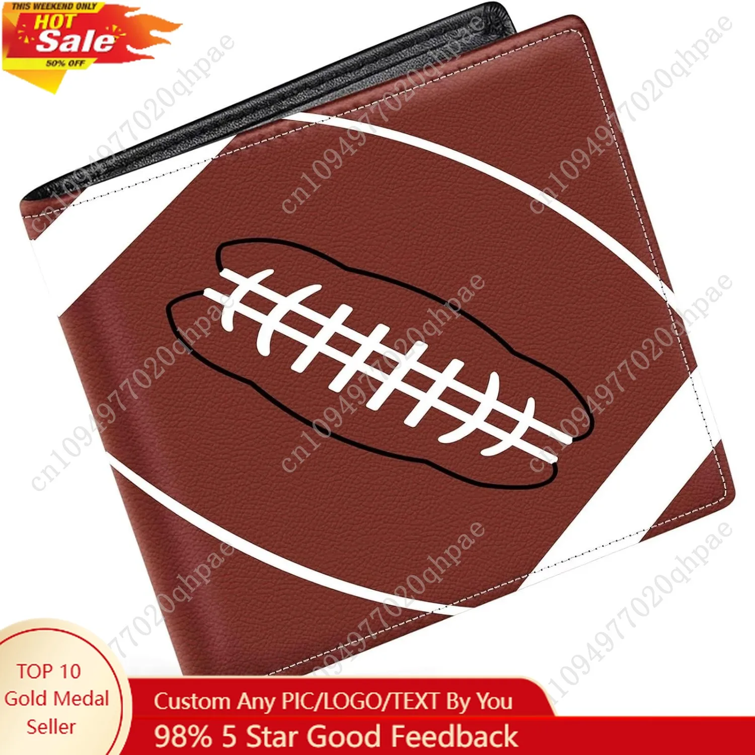 

Boys Wallet for Kids,Kids Wallets for Teen 9-12 8-12 12-14 with Card Pocket,Funny Football Leather Bifold Rfid Blocking Black Pu