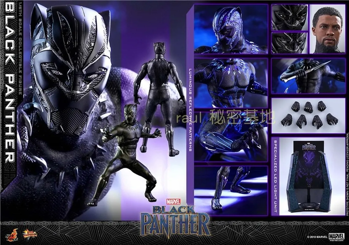 

Original Mms470 1/6 Black Panther 2.0 Marvel Anime Peripheral Action Figure Toy Gift Model Collection Hobbies As Christmas Gift