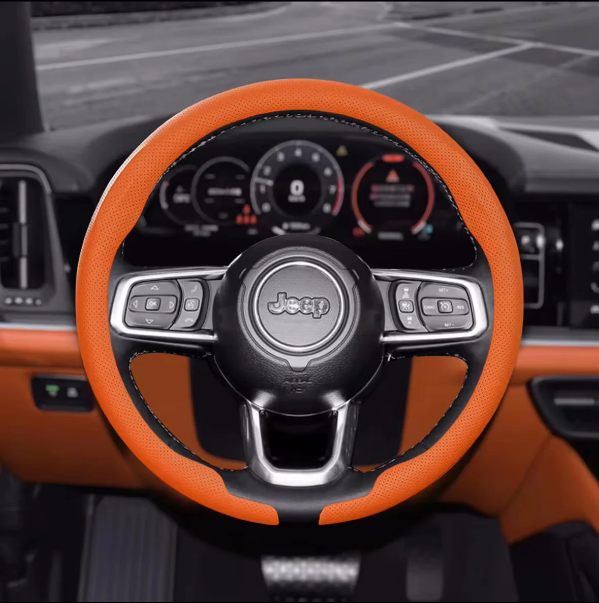 

8D Nappa Leather Car Steering Wheel Cover For Jeep Avenger 2024 2025 Auto Steering Wheel Jeep Avenger Auto Accessories