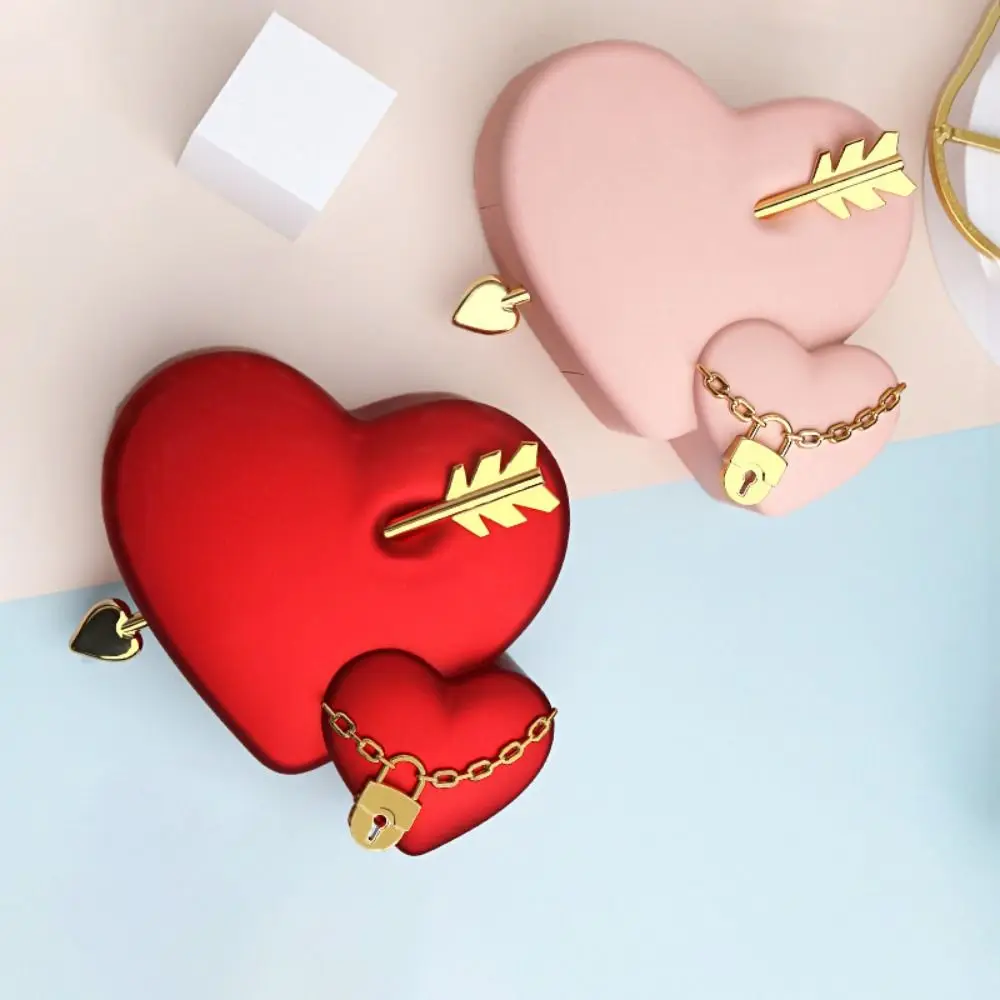 Dust-proof Jewelry Display Box Creative Luxury Earrings Case Portable Heart-piercing Valentine's Day Gift Box Bracelet/Ring