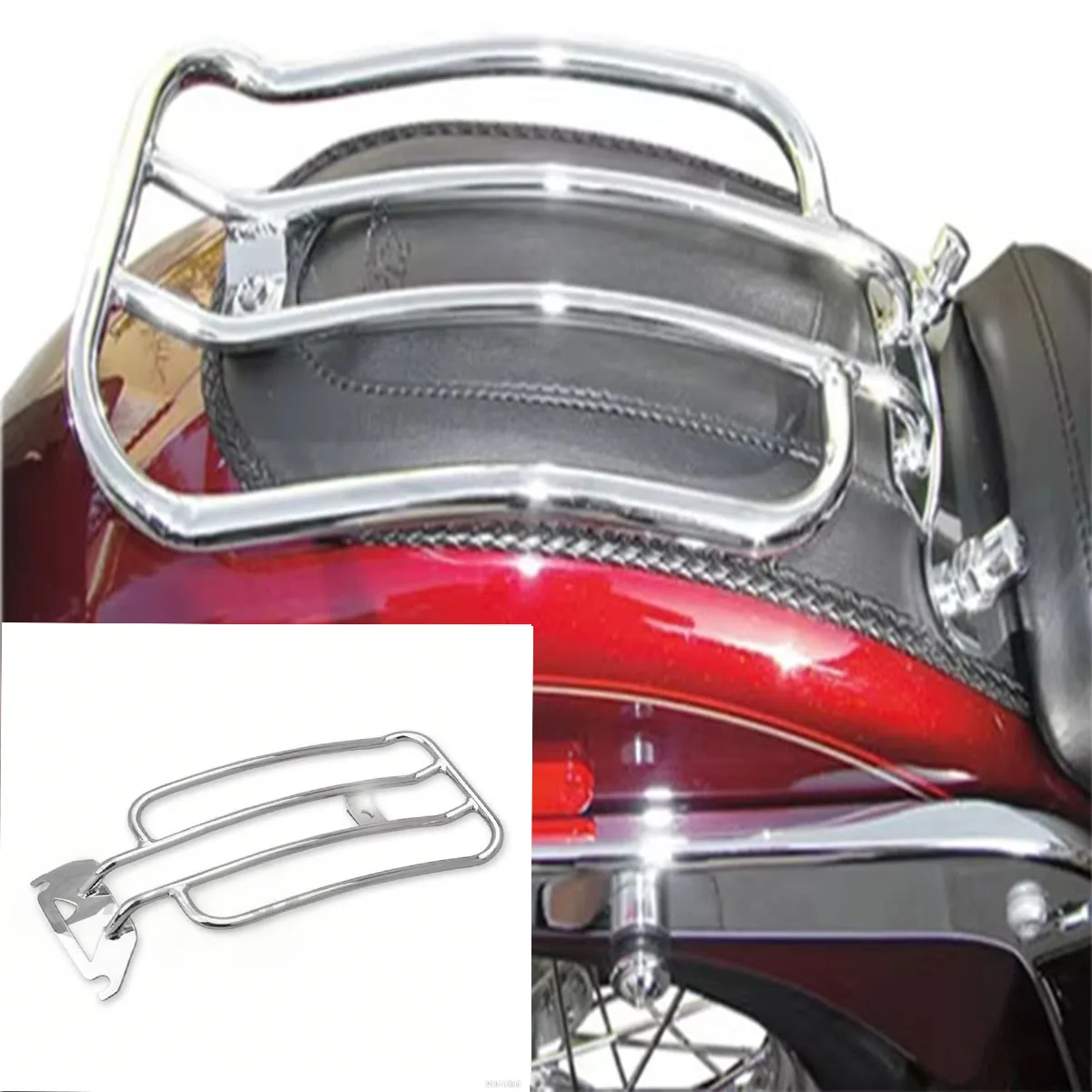 

Задний багажник для мотоцикла, одно сиденье для Harley-Davidson Heritage Softail Classic и Softail Deluxe 00-17 Road King