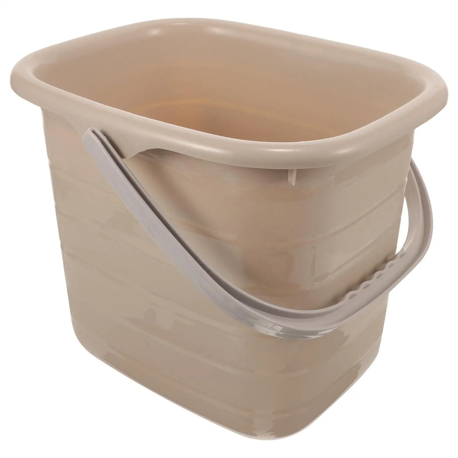 

Plastic Bucket 11L Cardigan Rectangular Handled Bathing Storage Cleaning Durable Portable Small Bucket Wash Home