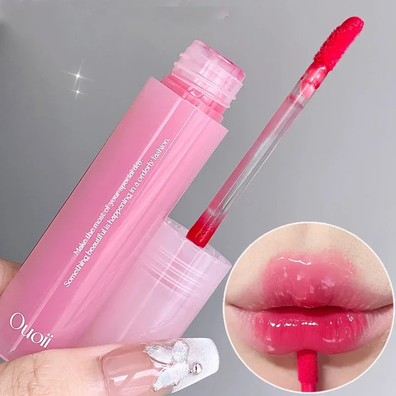 Mirror Moisturizing Lip Gloss Water Light Glassy Non Sticky Lip Glaze 6 Colors Hydrating Liquid Lipstick Lips Makeup Cosmetics