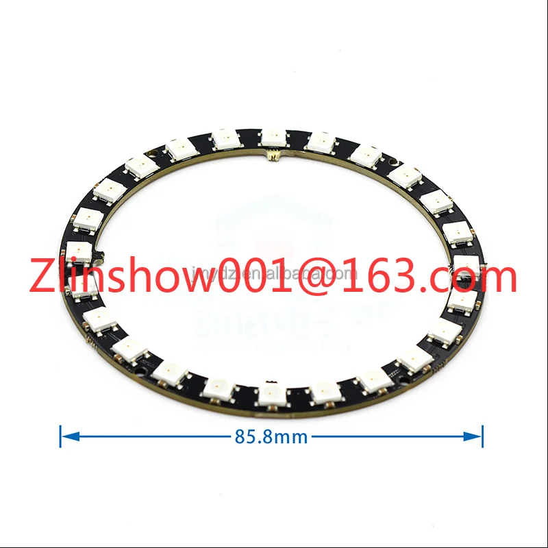 24 bit WS2812 5050 RGB LED intelligent full-color RGB ring development board large ring