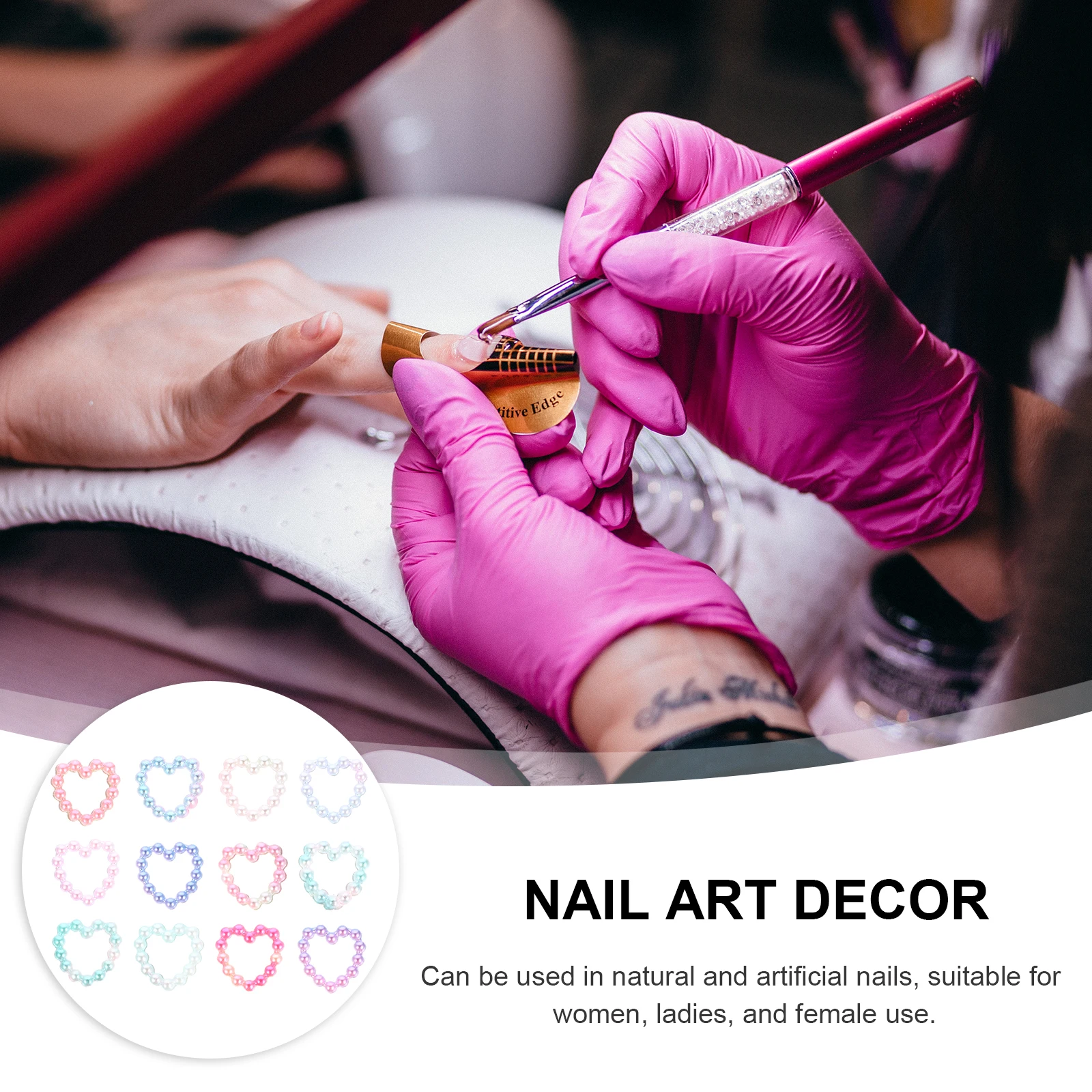 1 حقيبة لؤلؤة مسمار الفن ديكور الإبداعية DIY مانيكير سحر خفيفة الوزن آمنة للأظافر الاصطناعية الطبيعية مسمار الفن لوازم