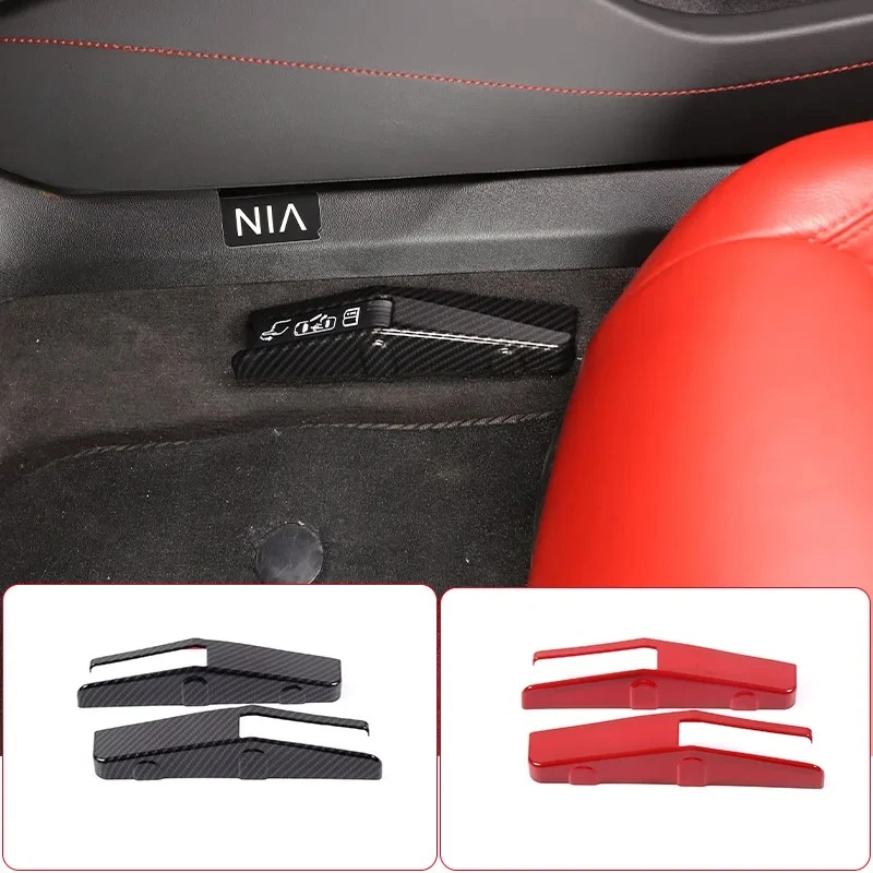 ABS Carbon Fiber For Corvette C8 Stingray Z51 Z06 2020-23 Car Emergency Door Lock Switch Trim Stickers Car Interior Accessories